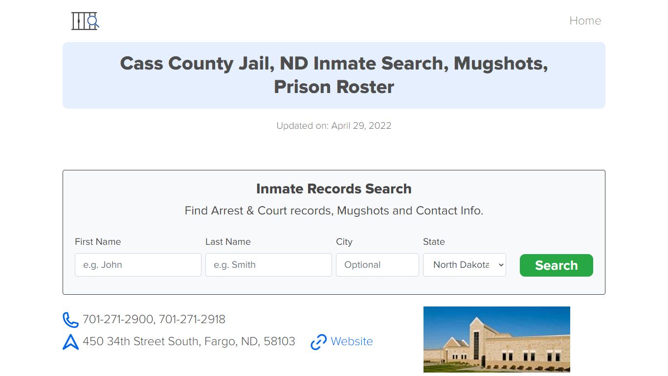 Cass County Jail, ND Inmate Search, Mugshots, Prison Roster